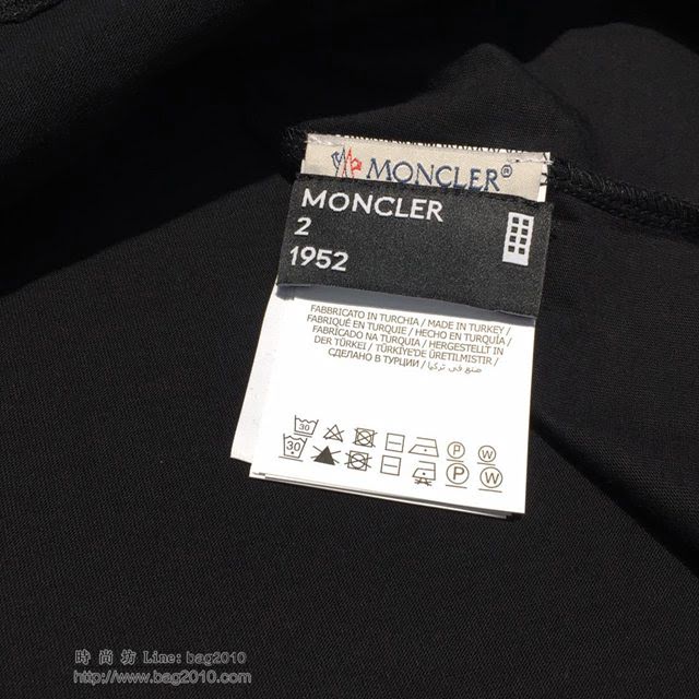 Moncler短袖T 19春夏新款 盟可睞黑色T恤  tzy1700